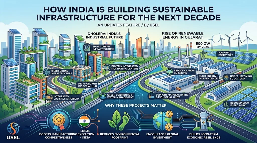 "PK - Sustainable infrastructure in India SKs - Industrial infrastructure development in India Future-ready infrastructure in India Sustainable industrial development Eco-friendly township development"